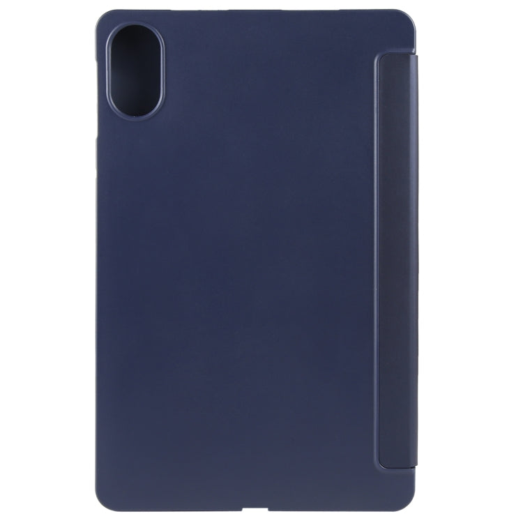 For Honor Pad X9 / X8 Pro Solid Color 3-folding Leather Tablet Case(Dark Blue) - free shipping - PMC TechLife - Order now!