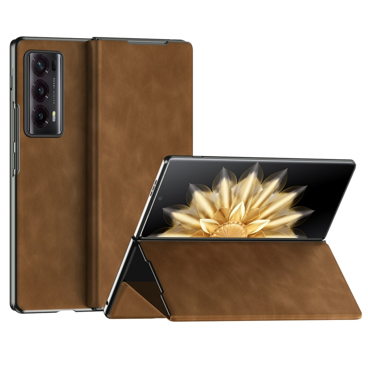 For Honor Magic V2 Celebrity Series Napa Texture Shockproof Phone Leather Case(Brown) - free shipping - PMC TechLife - Order now!