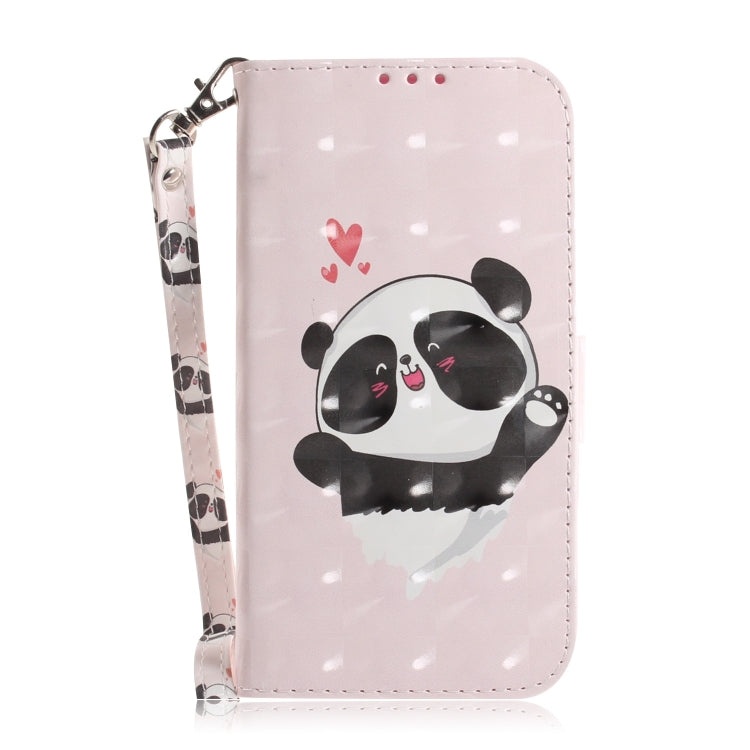 For Honor Magic6 Pro 3D Colored Horizontal Flip Leather Phone Case(Heart Panda) - Honor Cases by PMC Jewellery | Online Shopping South Africa | PMC Jewellery | Buy Now Pay Later Mobicred