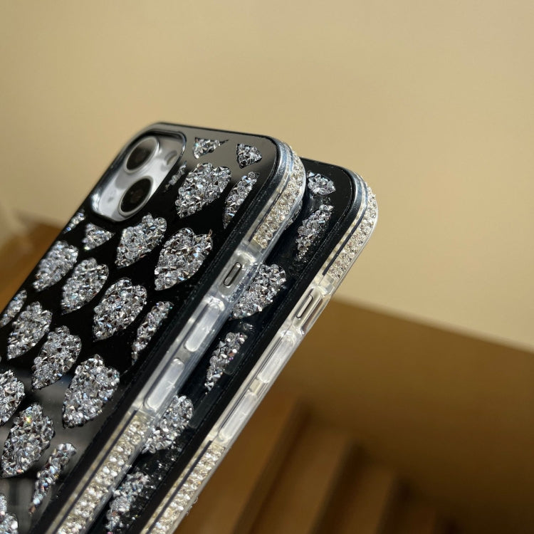 For iPhone 14 Pro Max Love Hearts Diamond Mirror TPU Phone Case(Rose Gold) - iPhone 14 Pro Max Cases by PMC TechLife | Online Shopping South Africa | PMC TechLife