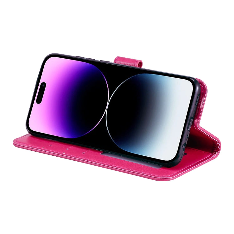 For iPhone 16 Pro Max Totem Flower Embossed Leather Phone Case(Red) - iPhone 16 Pro Max Cases by PMC TechLife | Online Shopping South Africa | PMC TechLife | Buy Now Pay Later Mobicred