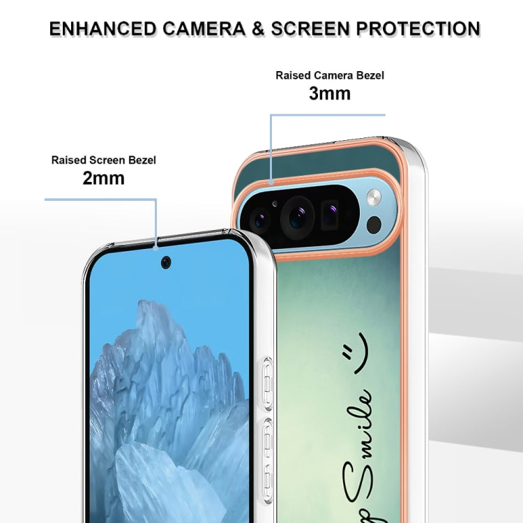 For Google Pixel 9 / 9 Pro Electroplating Dual-side IMD Phone Case(Smile) - Google Cases by PMC TechLife | Online Shopping South Africa | PMC TechLife | Buy Now Pay Later Mobicred