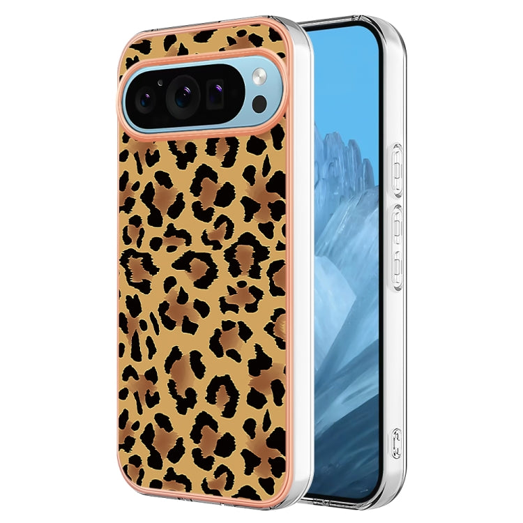 For Google Pixel 9 Pro XL Electroplating Dual-side IMD Phone Case(Leopard Print) - Google Cases by PMC TechLife | Online Shopping South Africa | PMC TechLife | Buy Now Pay Later Mobicred
