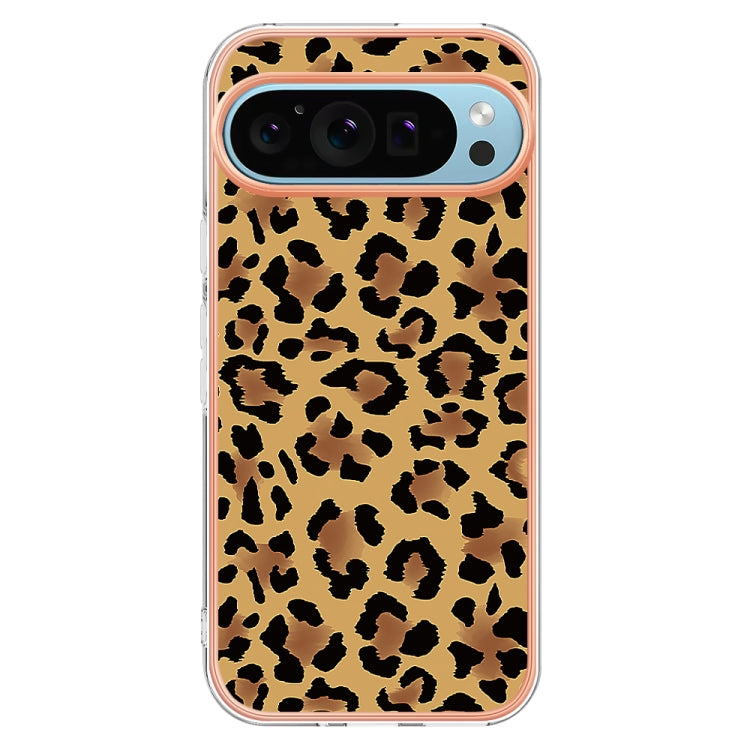 For Google Pixel 9 Pro XL Electroplating Dual-side IMD Phone Case(Leopard Print) - Google Cases by PMC TechLife | Online Shopping South Africa | PMC TechLife | Buy Now Pay Later Mobicred