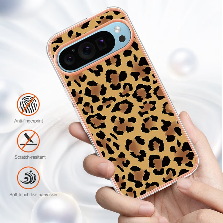 For Google Pixel 9 Pro XL Electroplating Dual-side IMD Phone Case(Leopard Print) - Google Cases by PMC TechLife | Online Shopping South Africa | PMC TechLife | Buy Now Pay Later Mobicred