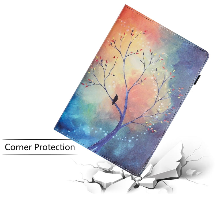 For Amazon Kindle Fire HD 8 2020 2022 Sewing Litchi Texture Smart Leather Tablet Case(Oil Painting Tree) - Amazon by PMC TechLife | Online Shopping South Africa | PMC TechLife | Buy Now Pay Later Mobicred
