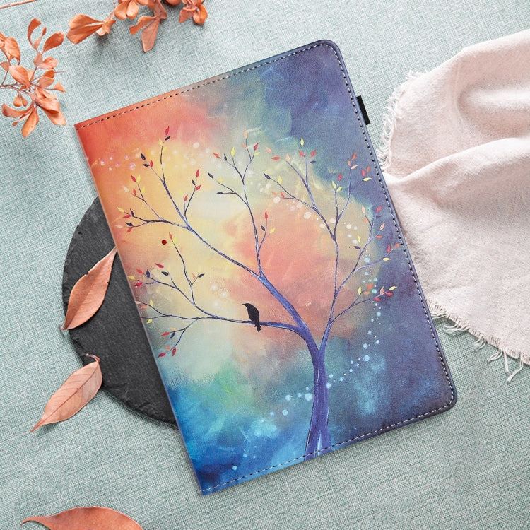 For Amazon Kindle Fire HD 8 2020 2022 Sewing Litchi Texture Smart Leather Tablet Case(Oil Painting Tree) - Amazon by PMC TechLife | Online Shopping South Africa | PMC TechLife | Buy Now Pay Later Mobicred