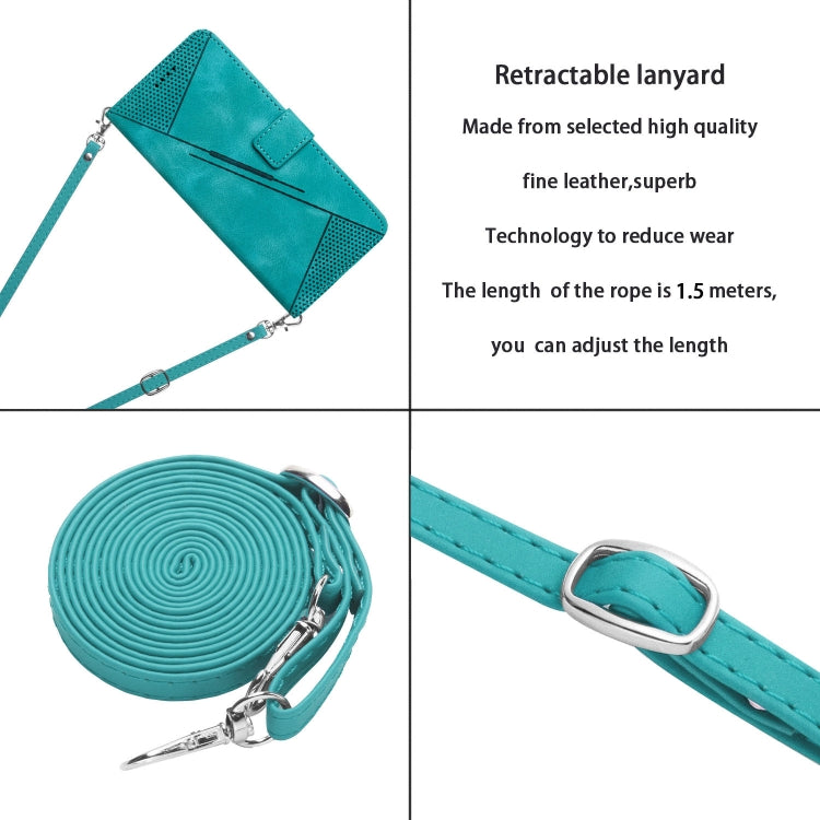 For vivo S18 / S18 Pro Dream Triangle Leather Phone Case with Lanyard(Green) - S18 Cases by PMC TechLife | Online Shopping South Africa | PMC TechLife | Buy Now Pay Later Mobicred