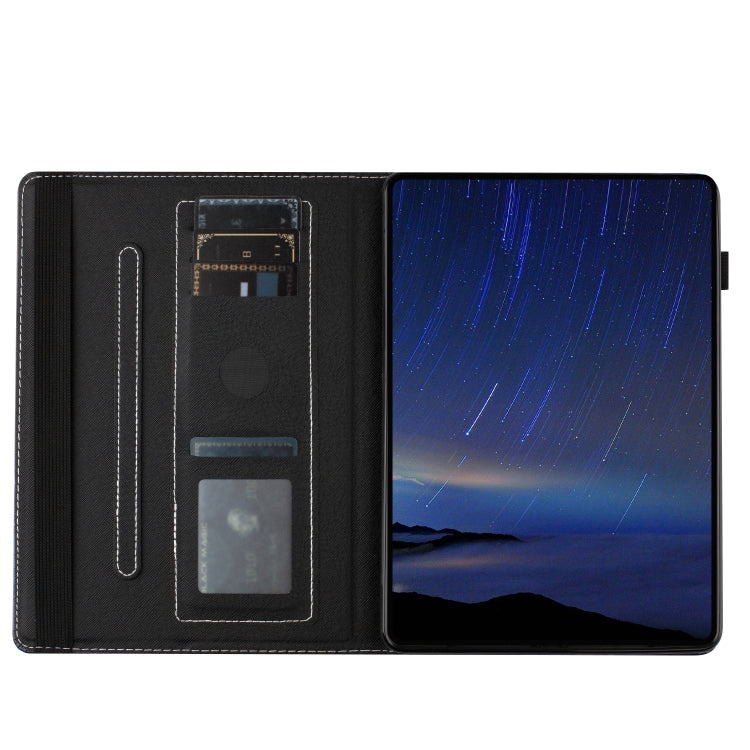 For Lenovo Tab M10 Sewing Litchi Texture Smart Leather Tablet Case(Footprint) - Lenovo by PMC TechLife | Online Shopping South Africa | PMC TechLife | Buy Now Pay Later Mobicred