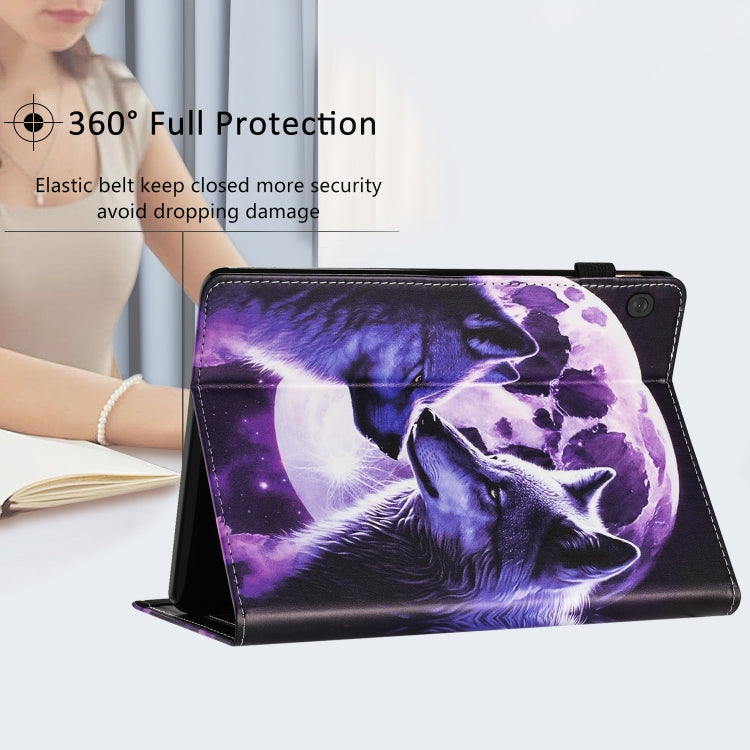 For Lenovo Tab M10 Sewing Litchi Texture Smart Leather Tablet Case(Wolf) - Lenovo by PMC TechLife | Online Shopping South Africa | PMC TechLife | Buy Now Pay Later Mobicred