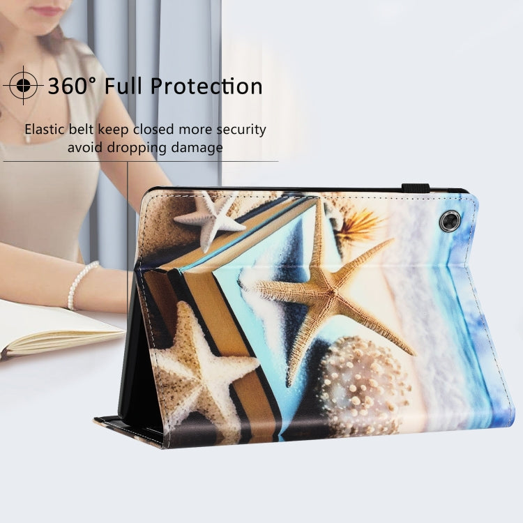 For Lenovo Tab M10 Plus 3rd Gen Sewing Litchi Texture Smart Leather Tablet Case(Starfish) - Lenovo by PMC TechLife | Online Shopping South Africa | PMC TechLife | Buy Now Pay Later Mobicred