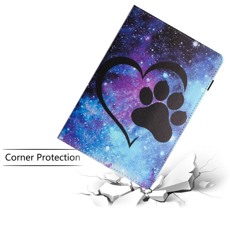 For Huawei MediaPad T3 10 Sewing Litchi Texture Smart Leather Tablet Case(Footprint) - Huawei by PMC TechLife | Online Shopping South Africa | PMC TechLife | Buy Now Pay Later Mobicred