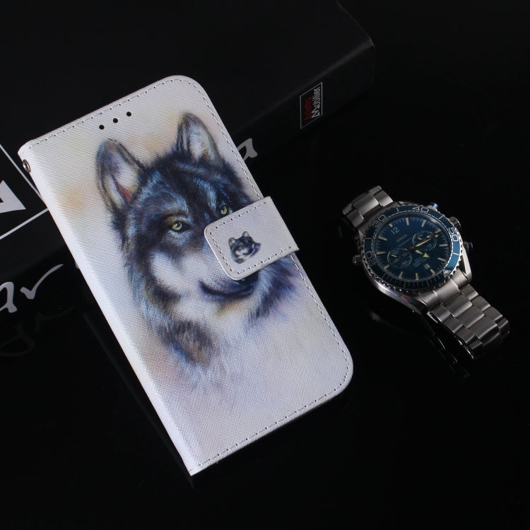 For Honor Magic6 Pro Coloured Drawing Flip Leather Phone Case(White Wolf) - Honor Cases by PMC Jewellery | Online Shopping South Africa | PMC Jewellery | Buy Now Pay Later Mobicred