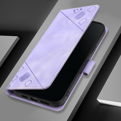 For Honor Magic6 Pro 5G Global Skin-feel Embossed Leather Phone Case(Light Purple) - Honor Cases by PMC Jewellery | Online Shopping South Africa | PMC Jewellery | Buy Now Pay Later Mobicred