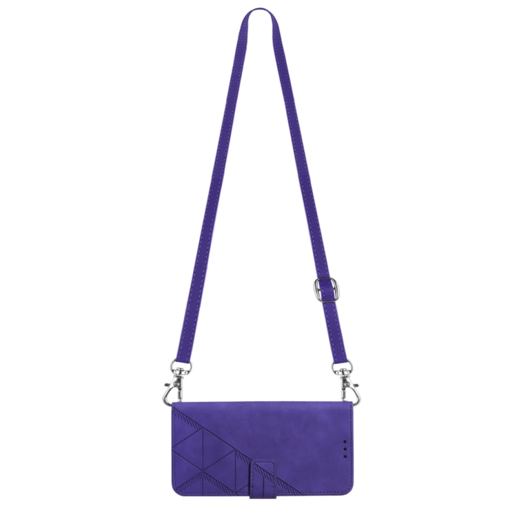 For Honor 90 Lite Crossbody 3D Embossed Flip Leather Phone Case(Purple) - Honor Cases by PMC TechLife | Online Shopping South Africa | PMC TechLife