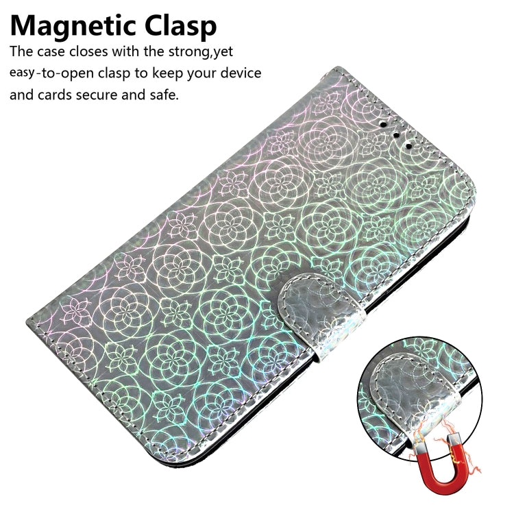 For Honor Magic6 Pro Colorful Magnetic Buckle Leather Phone Case(Silver) - Honor Cases by PMC Jewellery | Online Shopping South Africa | PMC Jewellery | Buy Now Pay Later Mobicred