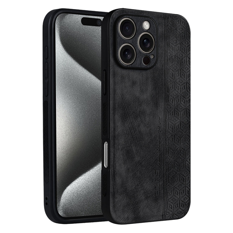 For iPhone 16 Pro Max AZNS 3D Embossed Skin Feel Phone Case(Black) - iPhone 16 Pro Max Cases by AZNS | Online Shopping South Africa | PMC Jewellery | Buy Now Pay Later Mobicred