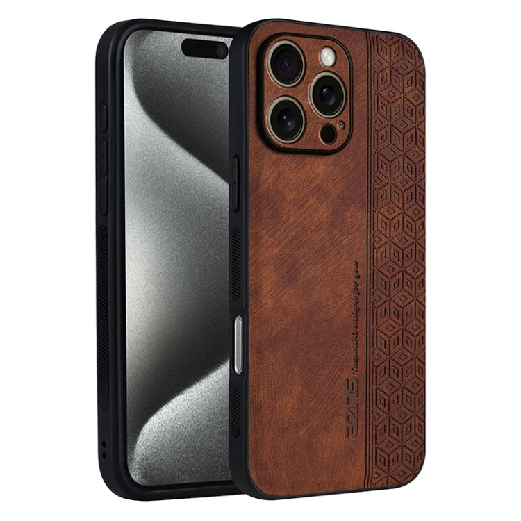 For iPhone 16 Pro Max AZNS 3D Embossed Skin Feel Phone Case(Brown) - iPhone 16 Pro Max Cases by AZNS | Online Shopping South Africa | PMC Jewellery | Buy Now Pay Later Mobicred