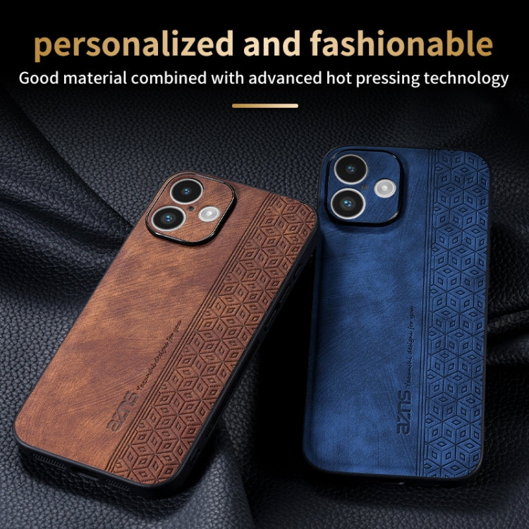 For iPhone 16 Plus AZNS 3D Embossed Skin Feel Phone Case(Purple) - iPhone 16 Plus Cases by AZNS | Online Shopping South Africa | PMC Jewellery | Buy Now Pay Later Mobicred