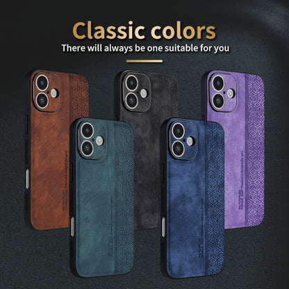 For iPhone 16 Plus AZNS 3D Embossed Skin Feel Phone Case(Purple) - iPhone 16 Plus Cases by AZNS | Online Shopping South Africa | PMC Jewellery | Buy Now Pay Later Mobicred