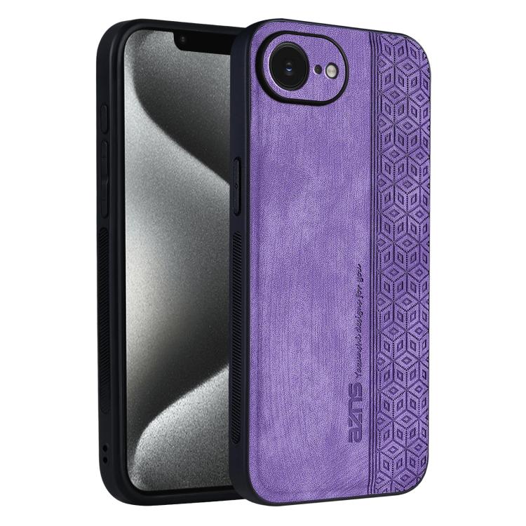 For iPhone 16e AZNS 3D Embossed Skin Feel Phone Case(Purple) - free shipping - PMc TechLife - Order now!