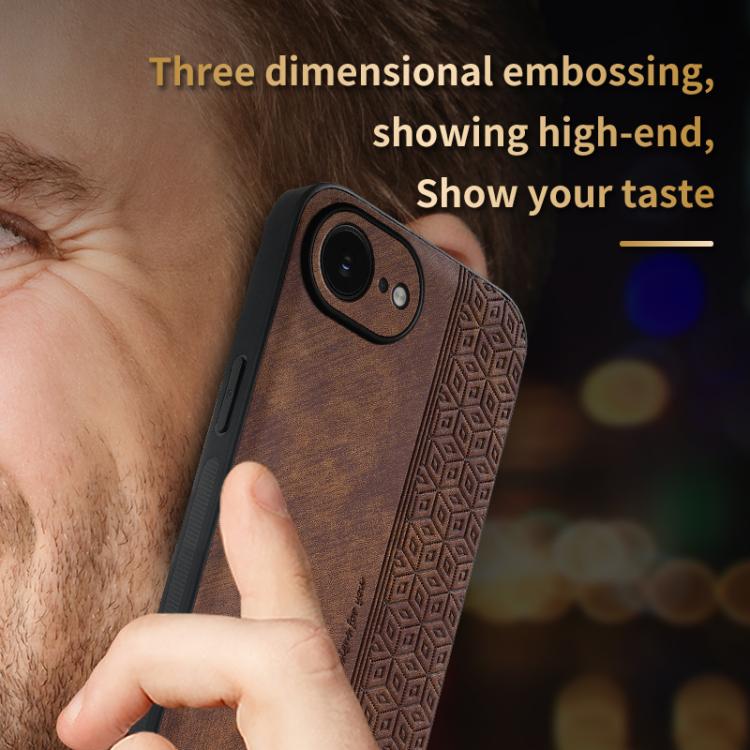For iPhone 16e AZNS 3D Embossed Skin Feel Phone Case(Purple) - free shipping - PMc TechLife - Order now!
