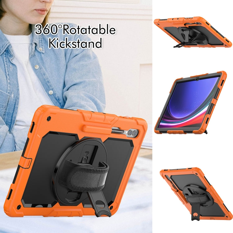 For Samsung Galaxy Tab S9 Ultra / S10 Ultra Silicone Hybrid PC Tablet Protective Case(Orange+Black) - Galaxy Tab S9 Ultra Cases by PMC Jewellery | Online Shopping South Africa | PMC Jewellery | Buy Now Pay Later Mobicred