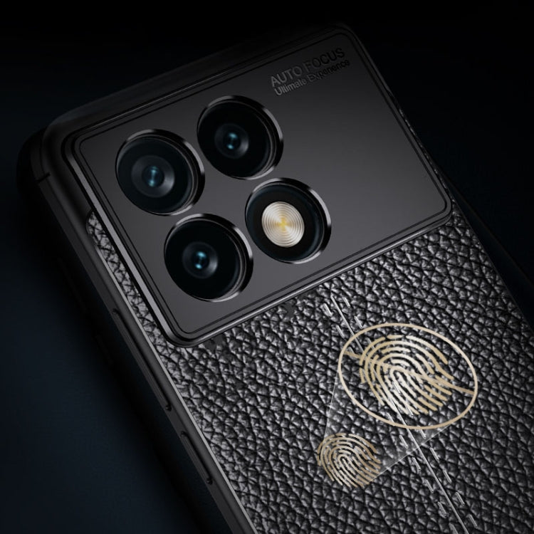 For Xiaomi Redmi K70 Litchi Texture Shockproof TPU Phone Case(Black) - K70 Cases by PMC TechLife | Online Shopping South Africa | PMC TechLife | Buy Now Pay Later Mobicred