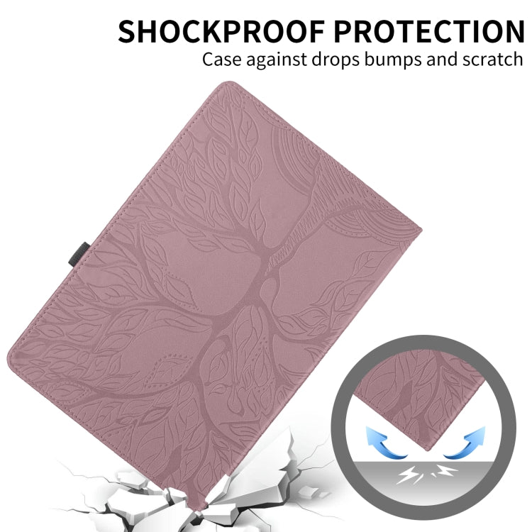 For Lenovo Tab P11 Pro 2nd / Xiaoxin Pad 11 Pro Tree Life Embossed Rotation Leather Tablet Case(Rose Gold) - Lenovo by PMC TechLife | Online Shopping South Africa | PMC TechLife | Buy Now Pay Later Mobicred