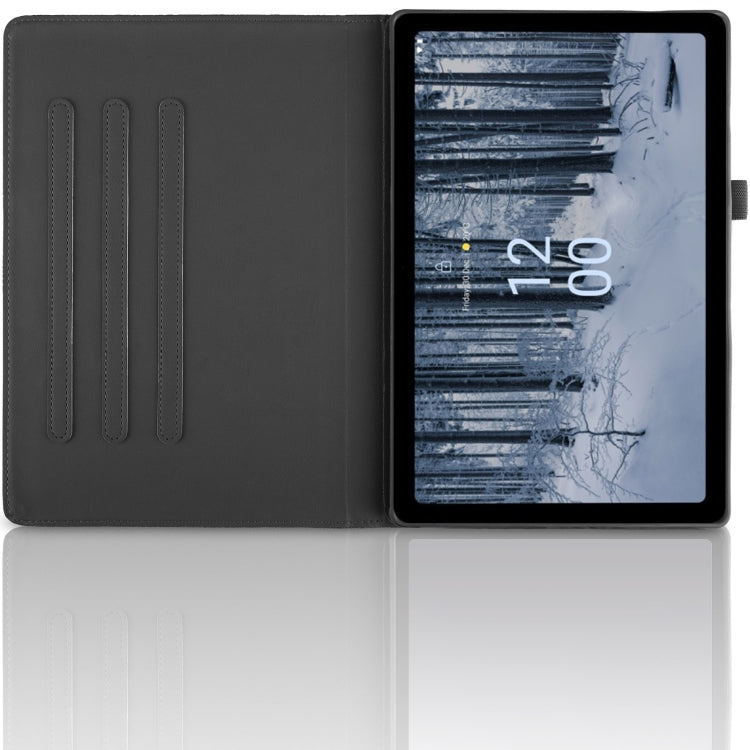 For Nokia T21 Tree Life Embossed Rotation Leather Tablet Case(Black) - Nokia by PMC TechLife | Online Shopping South Africa | PMC TechLife | Buy Now Pay Later Mobicred