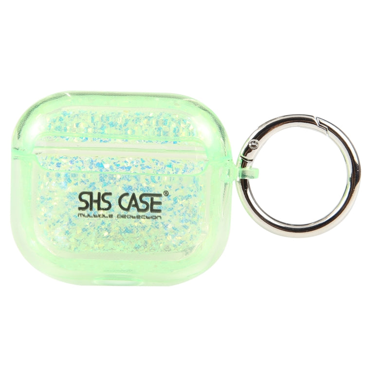 For AirPods Pro 2 Flash Diamond Epoxy Bluetooth Earphone Protective Case(Green) - For AirPods Pro 2 by PMC Jewellery | Online Shopping South Africa | PMC Jewellery | Buy Now Pay Later Mobicred