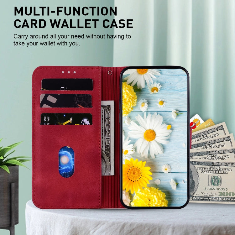 For Google Pixel 9 Pro Lily Embossed Leather Phone Case(Red) - Google Cases by PMC TechLife | Online Shopping South Africa | PMC TechLife | Buy Now Pay Later Mobicred