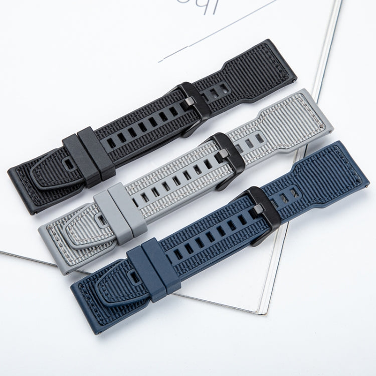 For Apple Watch Ultra 2 49mm Hybrid Braid Nylon Silicone Watch Band(Grey) - Watch Bands by PMC TechLife | Online Shopping South Africa | PMC TechLife | Buy Now Pay Later Mobicred