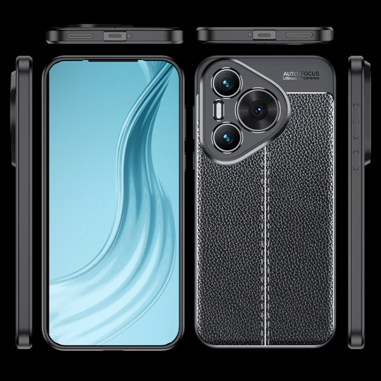 For Huawei Pura 70 Pro / 70 Pro+ Litchi Texture TPU Shockproof Phone Case(Black) - Huawei Cases by PMC Jewellery | Online Shopping South Africa | PMC Jewellery | Buy Now Pay Later Mobicred