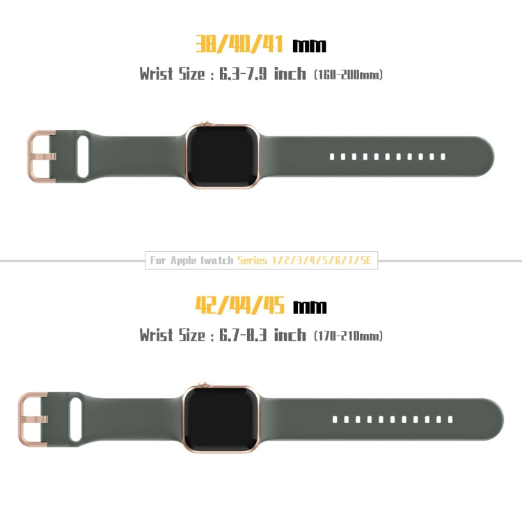 For Apple Watch Series 8 41mm Pin Buckle Silicone Watch Band(Olive) - free shipping - PMC TechLife - Order now!