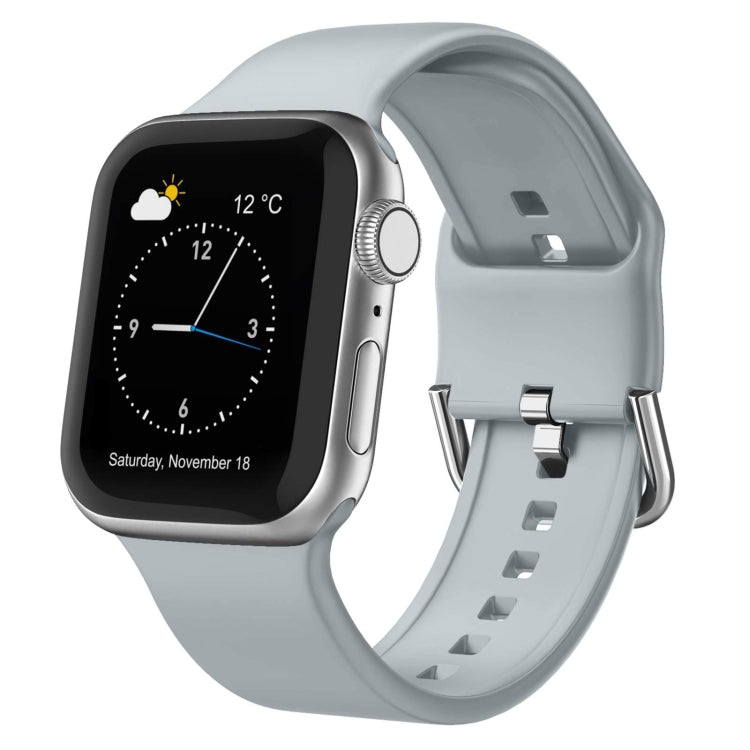 For Apple Watch Series 2 42mm Pin Buckle Silicone Watch Band(Light Grey) - free shipping - PMC TechLife - Order now!