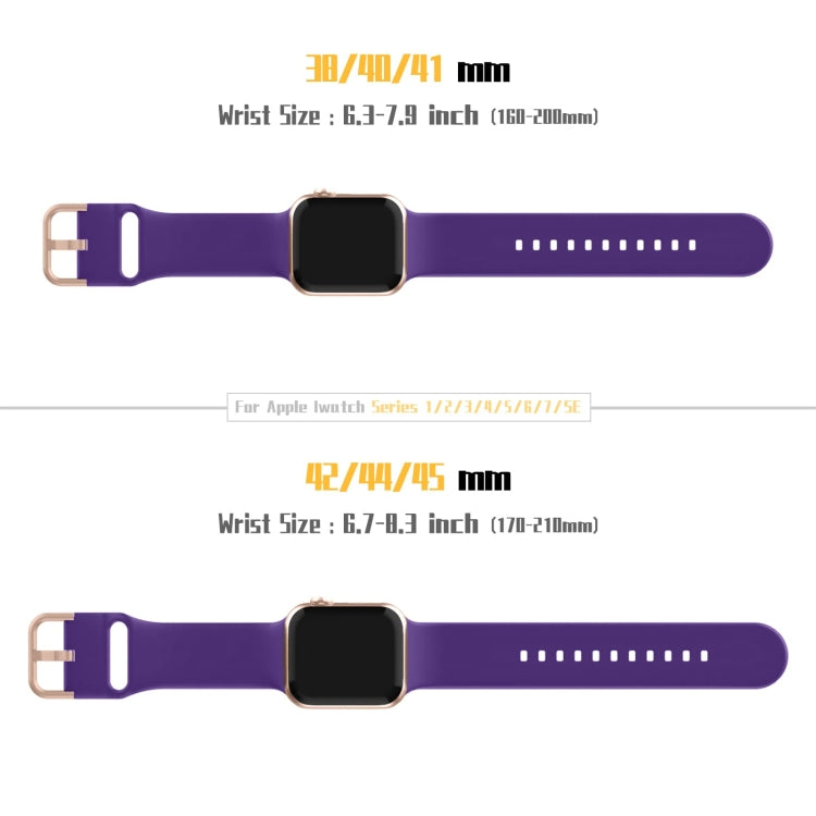 For Apple Watch 42mm Pin Buckle Silicone Watch Band(Purple) - free shipping - PMC TechLife - Order now!