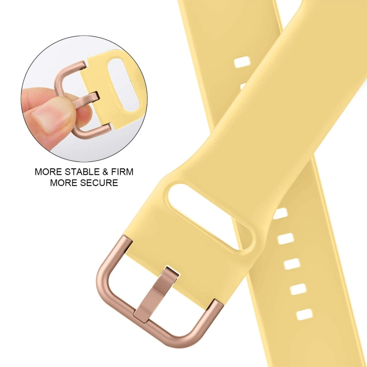 For Apple Watch 42mm Pin Buckle Silicone Watch Band(Yellow) - free shipping - PMC TechLife - Order now!