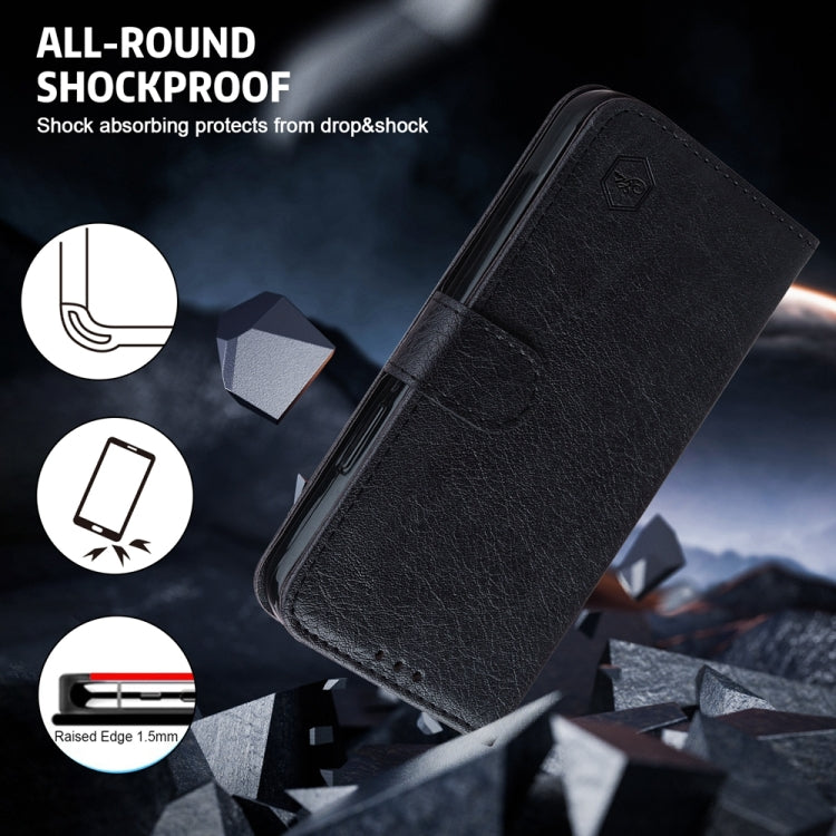 For Google Pixel 9 Pro Skin Feeling Oil Leather Texture PU + TPU Phone Case(Black) - Google Cases by PMC TechLife | Online Shopping South Africa | PMC TechLife | Buy Now Pay Later Mobicred