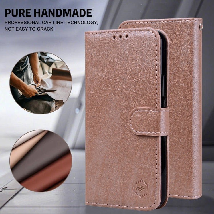 For Google Pixel 9 Pro Skin Feeling Oil Leather Texture PU + TPU Phone Case(Champagne) - Google Cases by PMC TechLife | Online Shopping South Africa | PMC TechLife | Buy Now Pay Later Mobicred