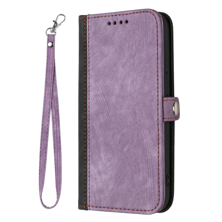 For Huawei Pura 70 Pro/70 Pro+ Side Buckle Double Fold Hand Strap Leather Phone Case(Purple) - Huawei Cases by PMC Jewellery | Online Shopping South Africa | PMC Jewellery | Buy Now Pay Later Mobicred