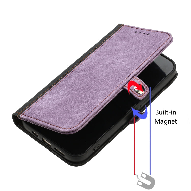 For Huawei Pura 70 Side Buckle Double Fold Hand Strap Leather Phone Case(Purple) - Huawei Cases by PMC Jewellery | Online Shopping South Africa | PMC Jewellery | Buy Now Pay Later Mobicred