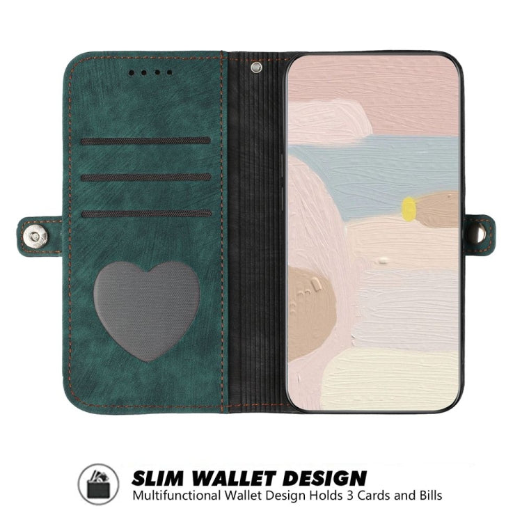 For Motorola Edge 5G 2024 Side Buckle Double Fold Hand Strap Leather Phone Case(Dark Green) - Motorola Cases by PMC Jewellery | Online Shopping South Africa | PMC Jewellery | Buy Now Pay Later Mobicred