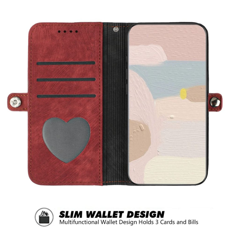 For Motorola Moto G Power 5G 2024 Side Buckle Double Fold Hand Strap Leather Phone Case(Red) - Motorola Cases by PMC Jewellery | Online Shopping South Africa | PMC Jewellery | Buy Now Pay Later Mobicred