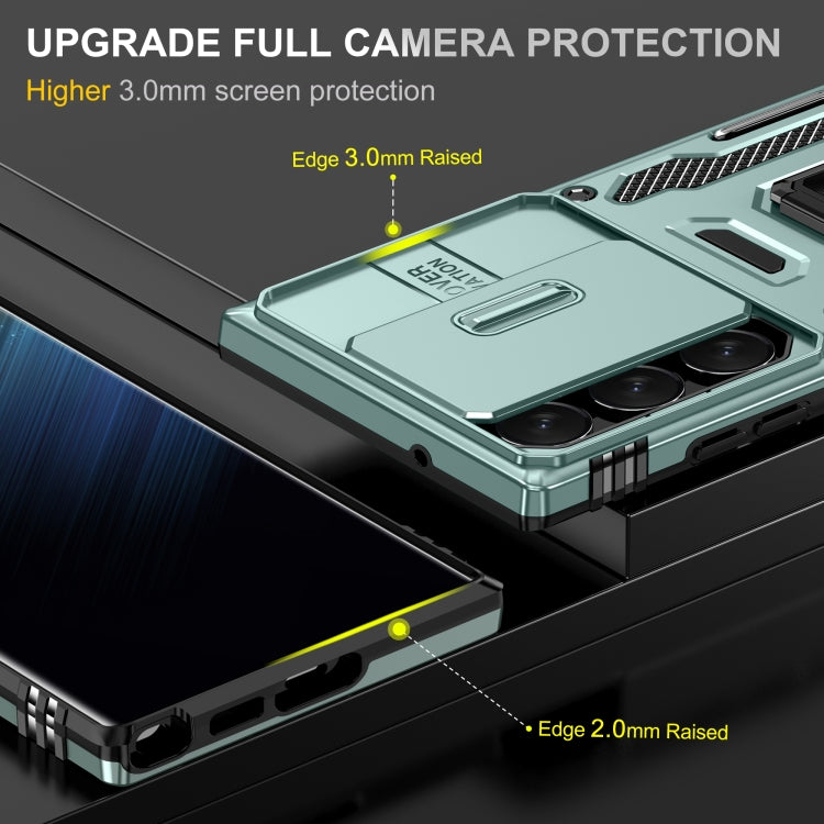 For Samsung Galaxy S24 Ultra 5G Armor PC + TPU Camera Shield Phone Case(Alpine Green) - Galaxy S24 Ultra 5G Cases by PMC TechLife | Online Shopping South Africa | PMC TechLife