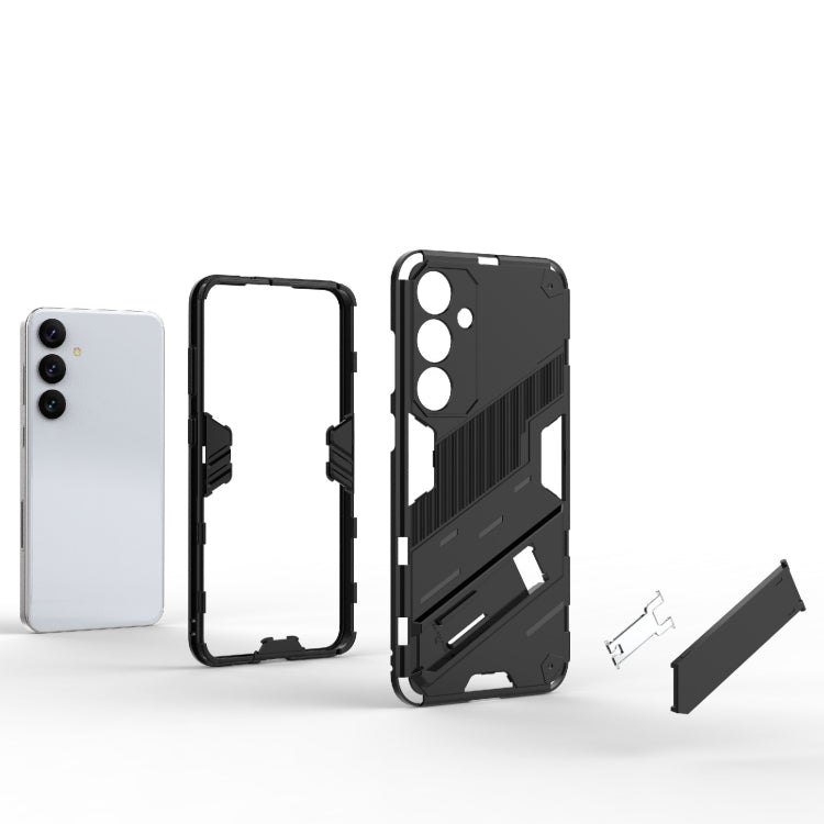 For Samsung Galaxy S24+ 5G Punk Armor 2 in 1 PC + TPU Shockproof Phone Case with Invisible Holder(Green) - Galaxy S24+ 5G Cases by PMC TechLife | Online Shopping South Africa | PMC TechLife | Buy Now Pay Later Mobicred