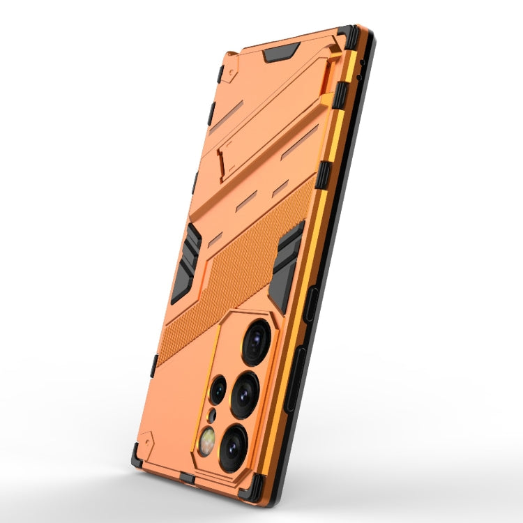 For Samsung Galaxy S24 Ultra 5G Punk Armor 2 in 1 PC + TPU Shockproof Phone Case with Invisible Holder(Orange) - Galaxy S24 Ultra 5G Cases by PMC TechLife | Online Shopping South Africa | PMC TechLife