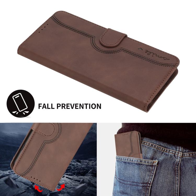 For iPhone 17 Pro Heart Pattern Skin Feel Leather Phone Case(Brown) - free shipping - PMc TechLife - Order now!