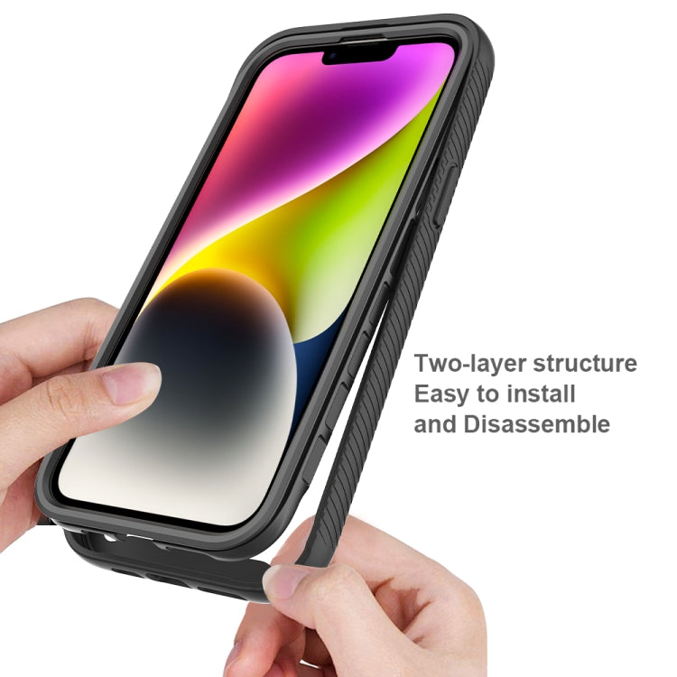 For iPhone 15 Plus Starry Sky Solid Color Series PC + TPU Phone Case with PET Film(Purple) - iPhone 15 Plus Cases by PMC TechLife | Online Shopping South Africa | PMC TechLife