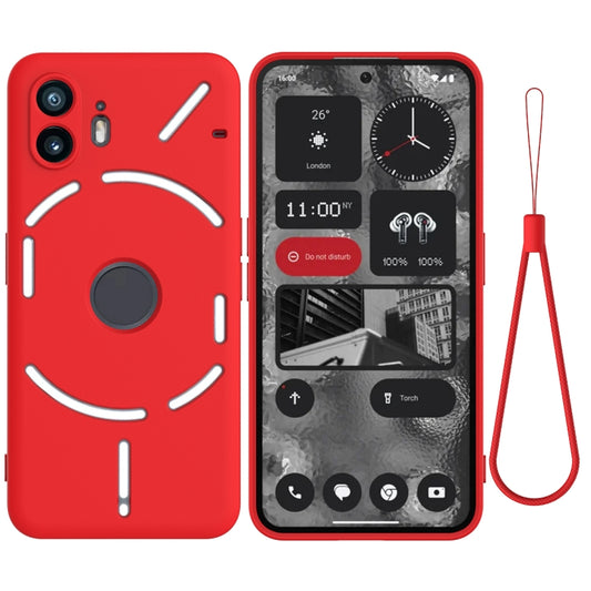 For Nothing Phone 2 Pure Color Liquid Silicone Shockproof Phone Case(Red) - More Brand by PMC Jewellery | Online Shopping South Africa | PMC Jewellery